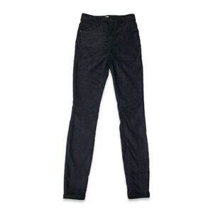 Good American Good Legs Faux Suede Pants Womens‎ 2 Black Skinny